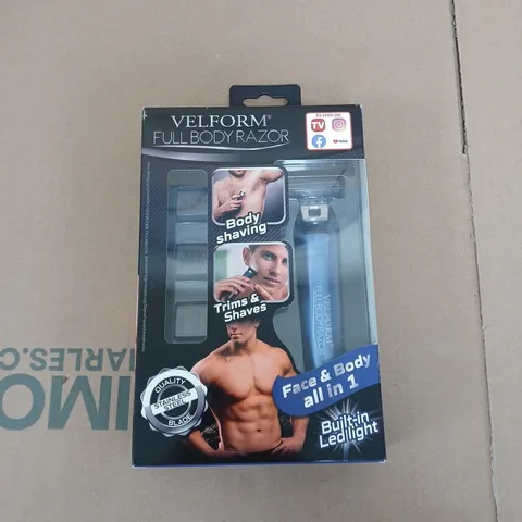 VELFORM FULL BODY RAZOR – FACE & BODY ALL-IN-1 WITH BUILT-IN LED LIGHT (BOXED)