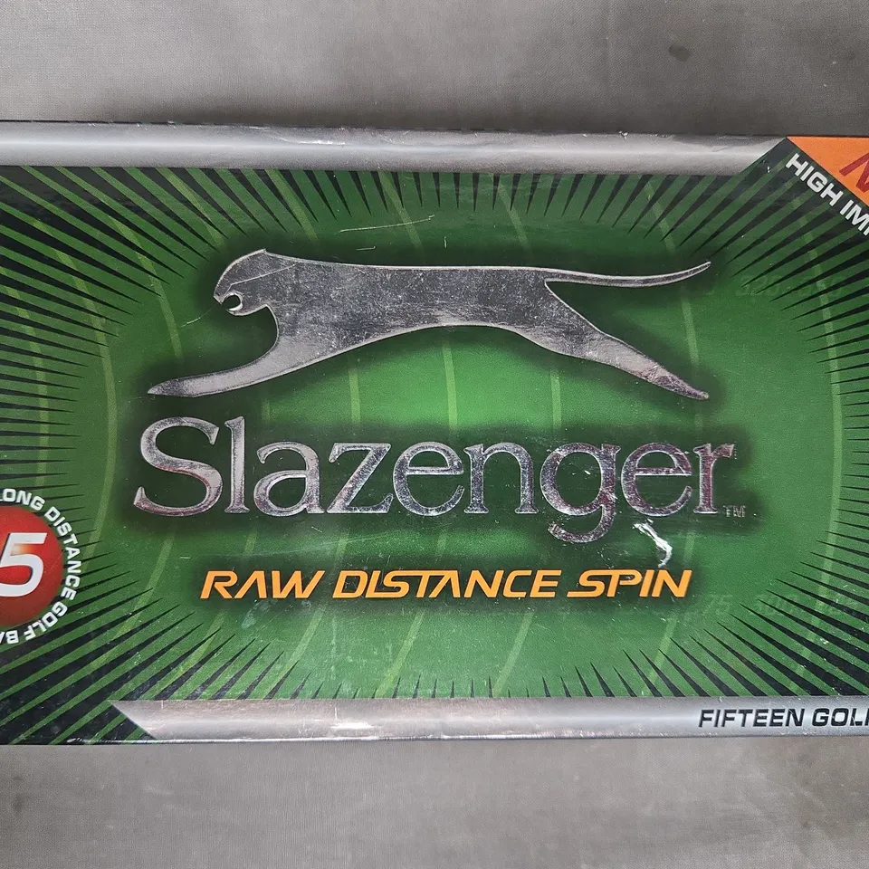 SLAZENGER RAW DISTANCE SPIN PACK OF 15 GOLF BALLS