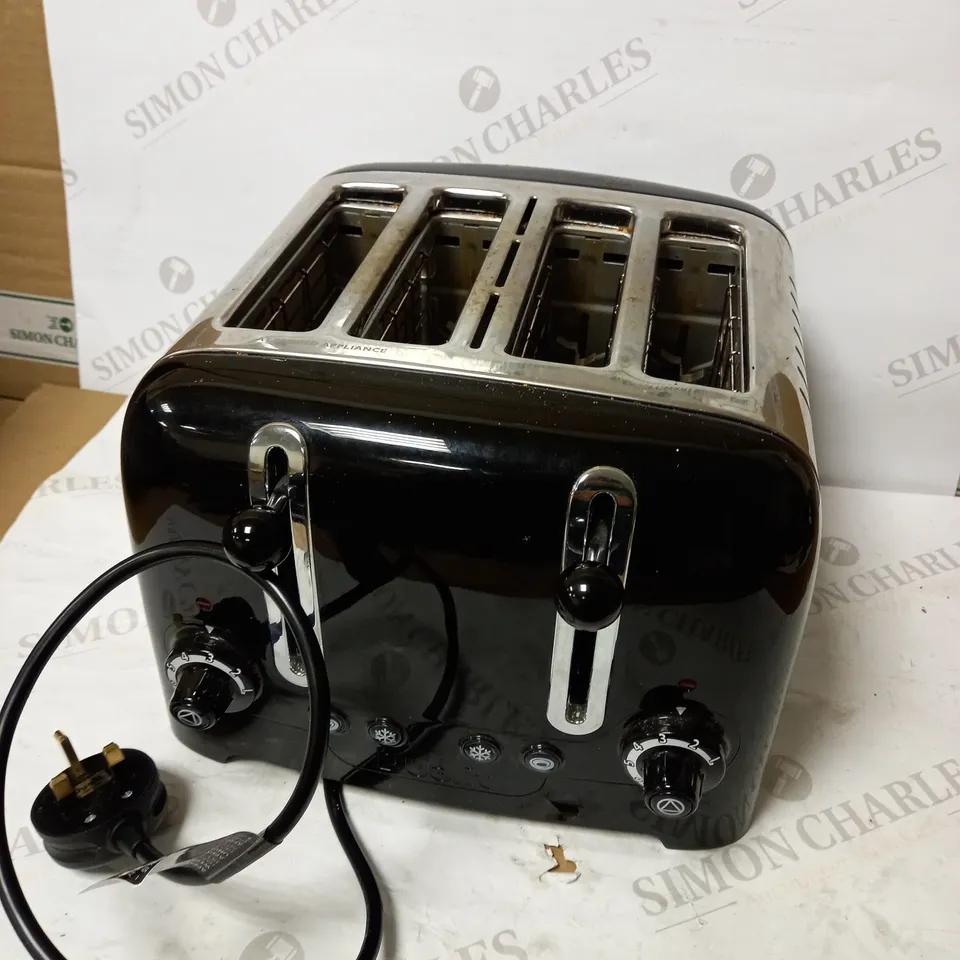 DUALIT 46205 4 SLOT LITE TOASTER IN BLACK FINISH