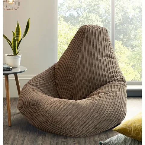 BOXED JUMBO CORD REFILLABLE CLASSIC BEAN BAG - BROWN (1 BOX)