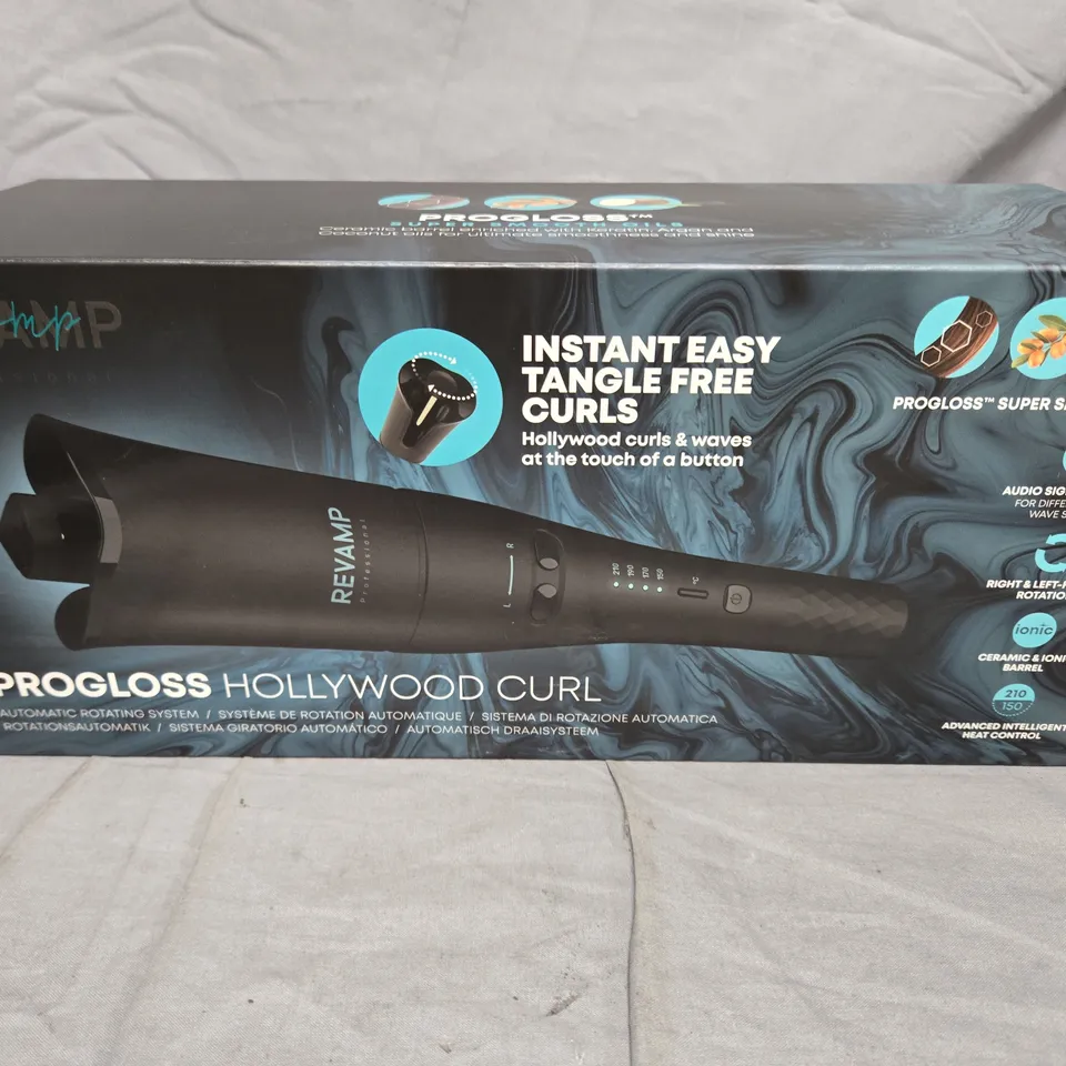REVAMP PROGLOSS HOLLYWOOD CURL – AUTOMATIC ROTATING HAIR CURLER