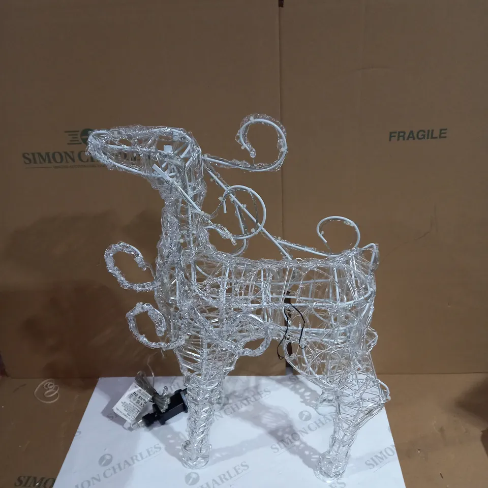 OUTDOOR SPUN ACRYLIC STANDING REINDEER  RRP £59.99