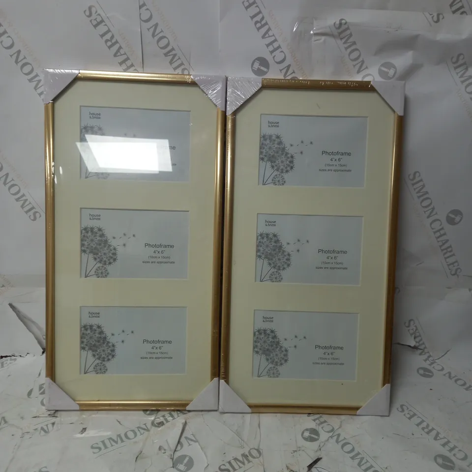 BOX OF 2 HOUSE AND HOME 3 PICTURE PHOTOFRAME.
