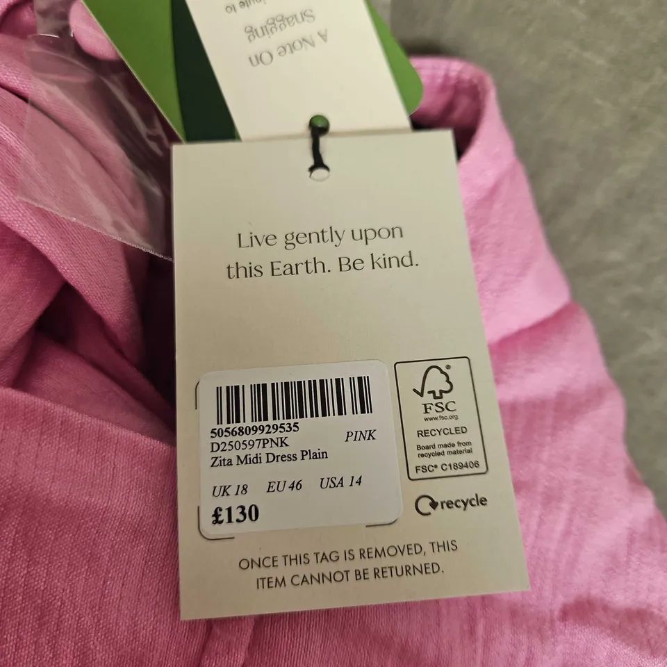 NOBODYS CHILD ZITA MIDI DRESS - SIZE 18