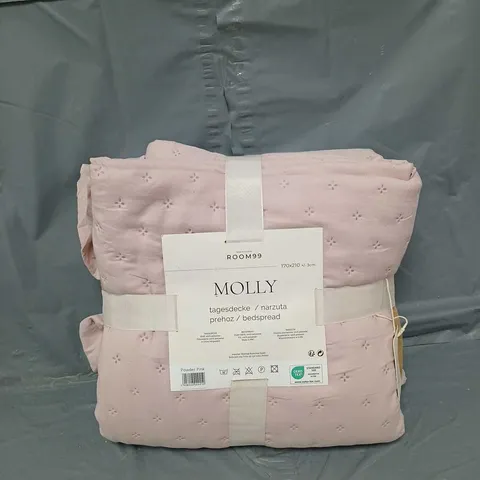 ROOM99 MOLLY PINK BEDSPREAD 170 X 210CM 
