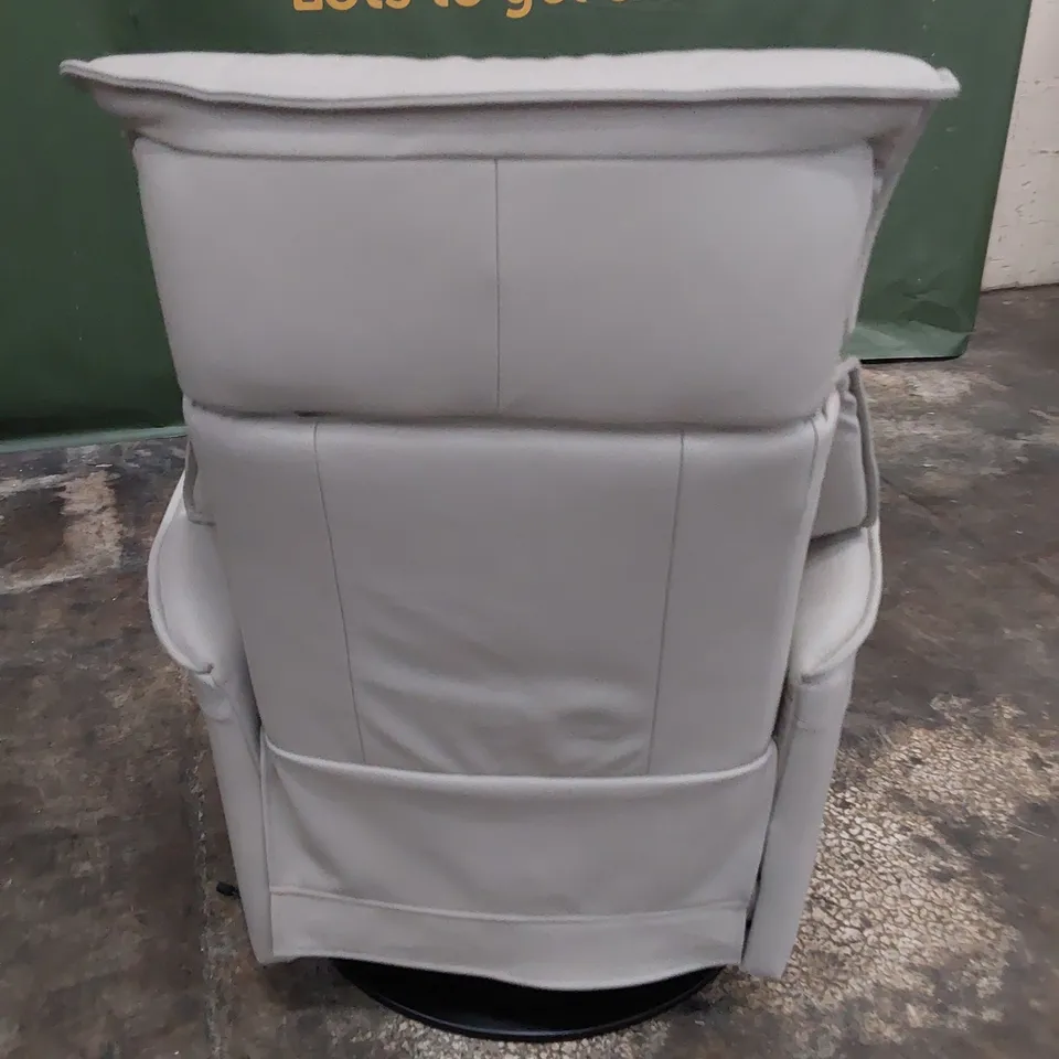 QUALITY BRITISH DESIGNER G PLAN MALMO POWER RECLINING ROCKING/SWIVEL CHAIR CAMBRIDGE CLOUD LEATHER 