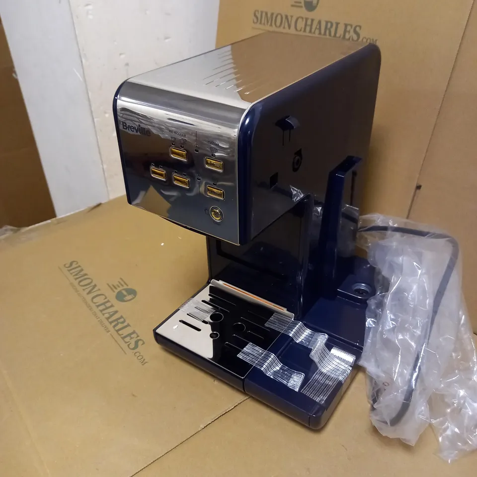 BREVILLE ONE-TOUCH COFFEEHOUSE COFFEE MACHINE - NAVY BLUE