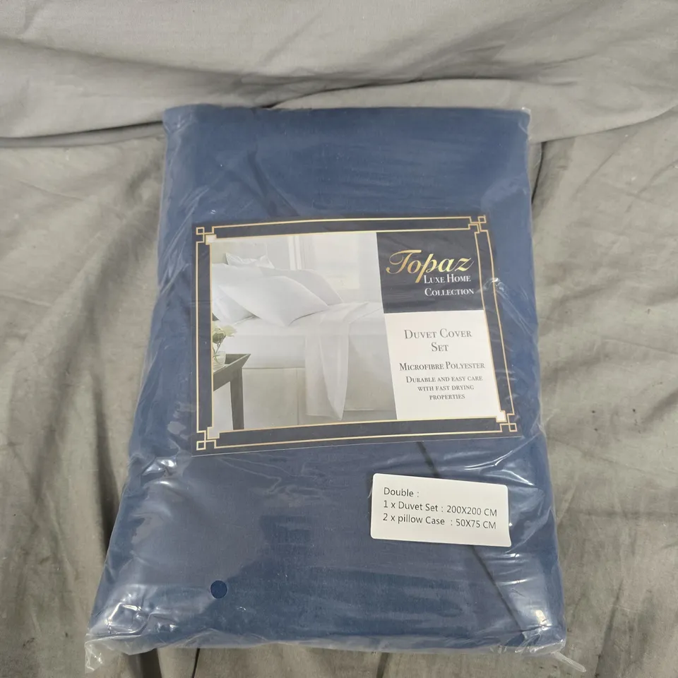 TOPAZ LUXE HOME COLLECTION DUVET SET COVER - DOUBLE