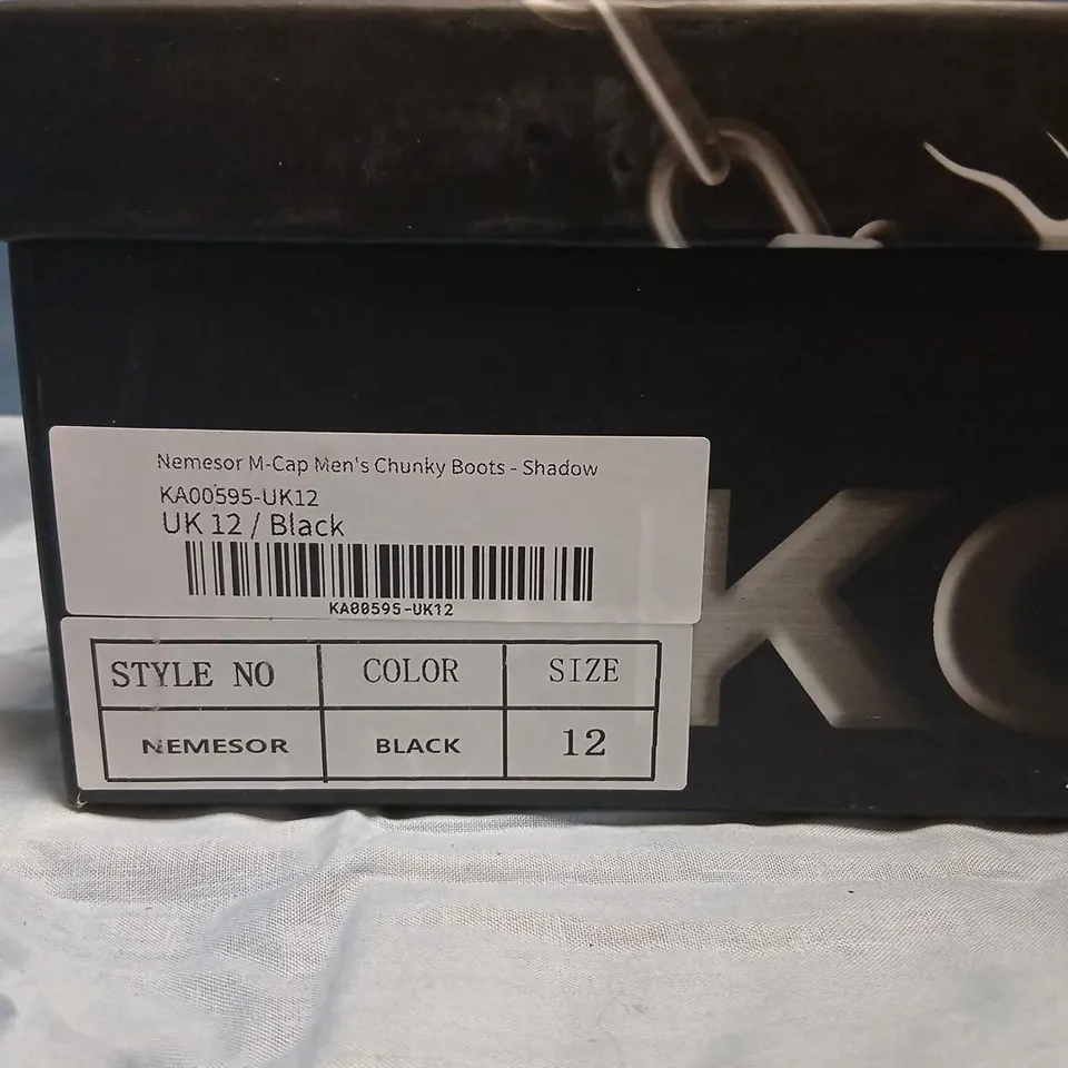KOI NEMESOR M-CAP MEN'S CHUNKY BOOTS - SHADOW, UK 12