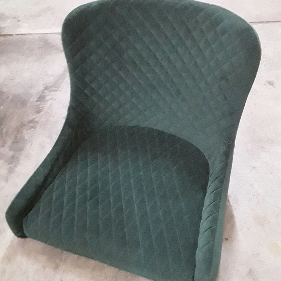 BOXED KIERAN GREEN VELVET DINING CHAIR