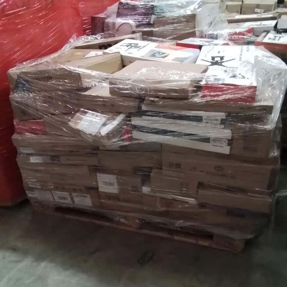 PALLET CONTAINING A LARGE QUANTITY OF WALL MOUNTED BRACKETS