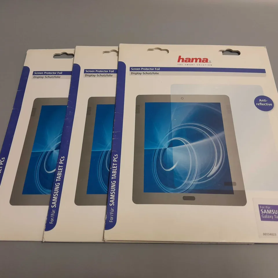 LOT OF 3 HAMA SCREEN PROTECTOR FOILS FOR SAMSUNG GALAXY TAB A 9.7"