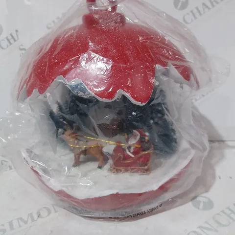 SANTAS EXPRESS PRE-LIT SPHERE WITH CHRISTMAS CHARACTER SCENE