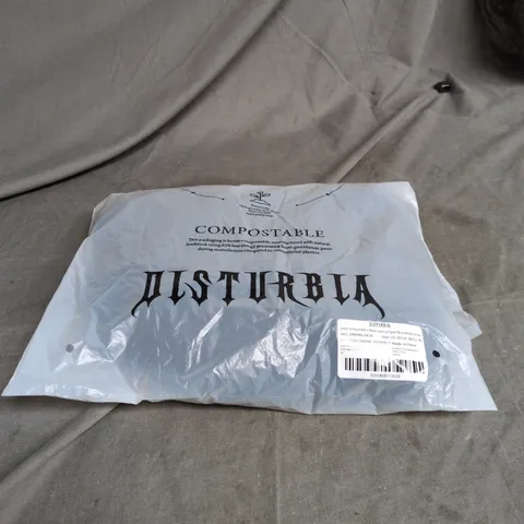 DISTURBIA SABLEINE ASYMMETRIC MOCK LACE UP EYELET WRAP MIDAXI DRESS SIZE 14