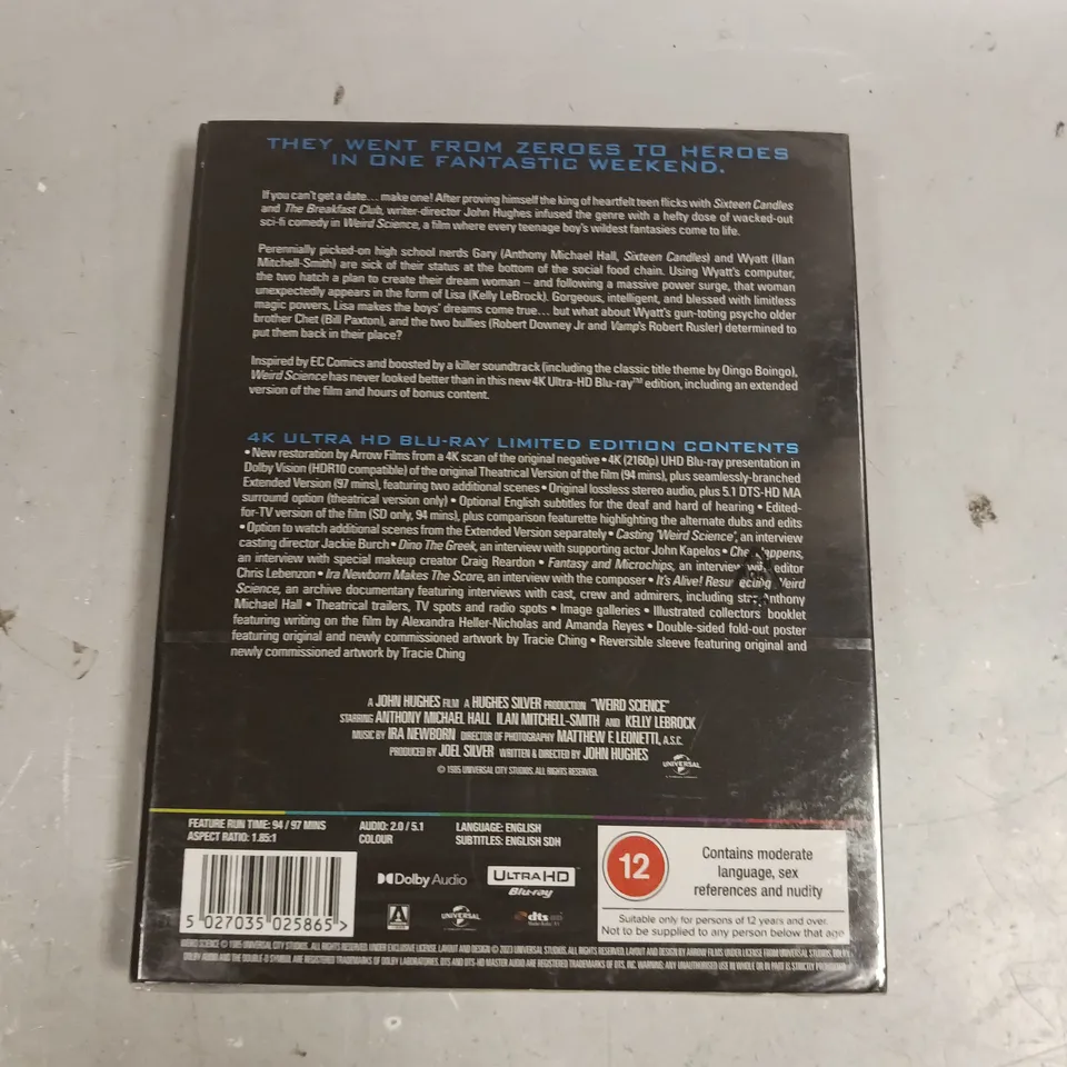 SEALED WEIRD SCIENCE 4K ULTRA HD BLU-RAY 