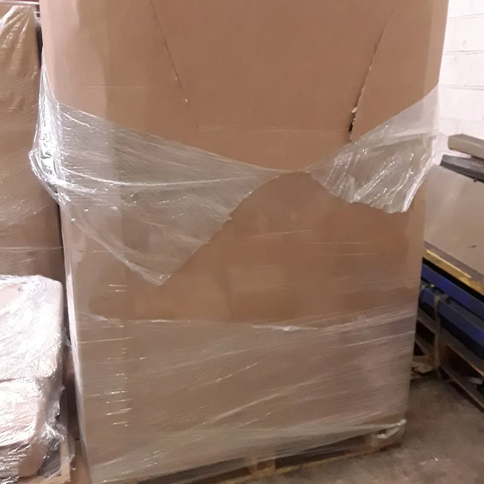 PALLET CONTAINING ASSORTED HOUSEHOLD PRODUCTS INCLUDING LITTER BOX WITH LID, AIR COOLER, A2 PICTURE FRAME, SELF-INFLATING SLEEPING PAD & NEST OF TABLES