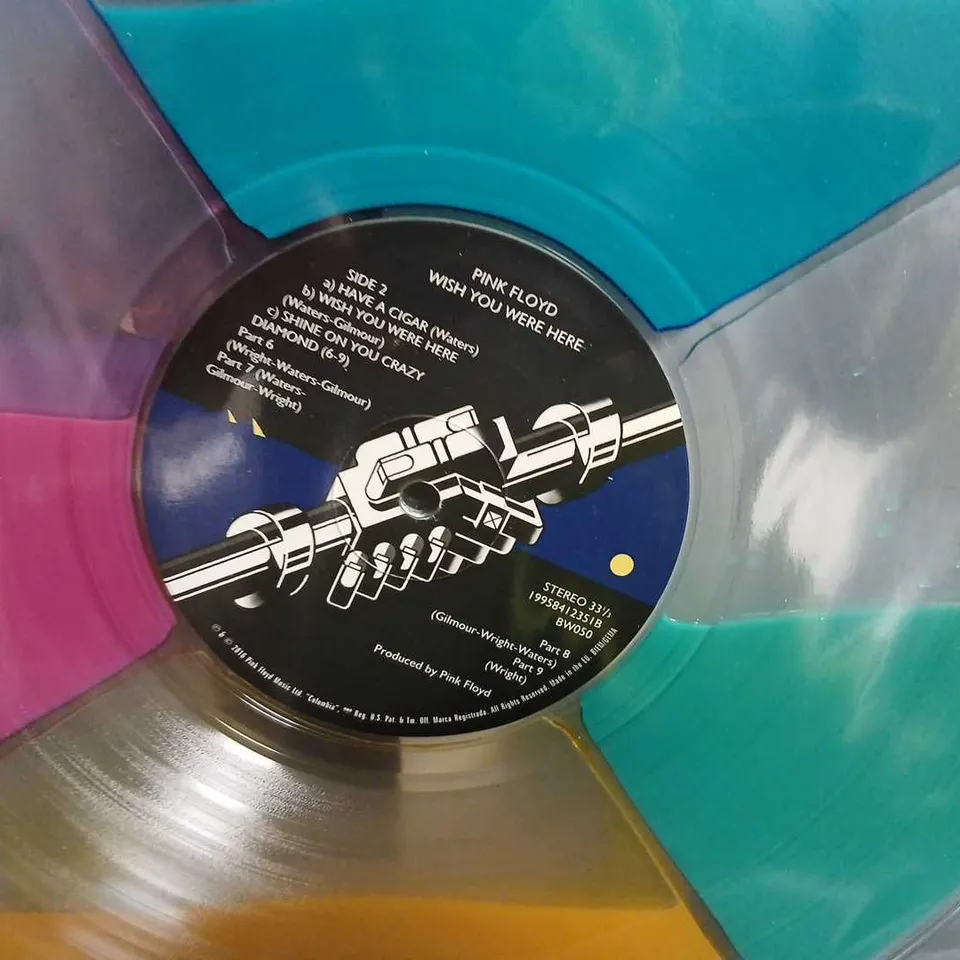 PINK FLOYD WISH YOU WERE HERE – COLOURED VINYL LP (MULTI-COLOUR DISC)