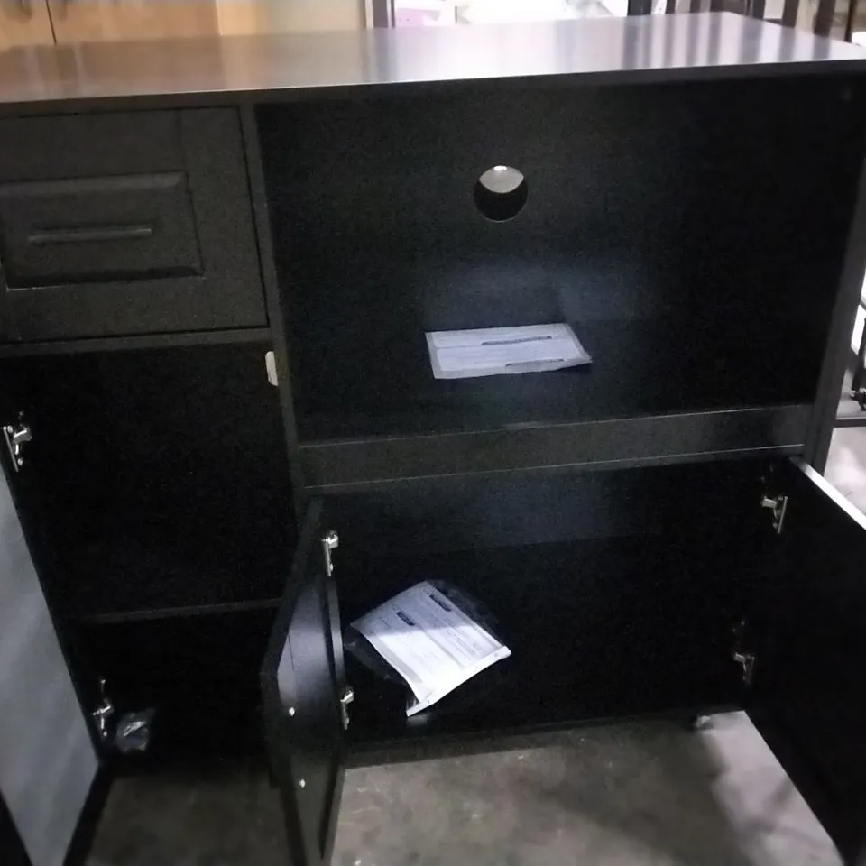 KITCHEN CABINET TROLLEY - BLACK