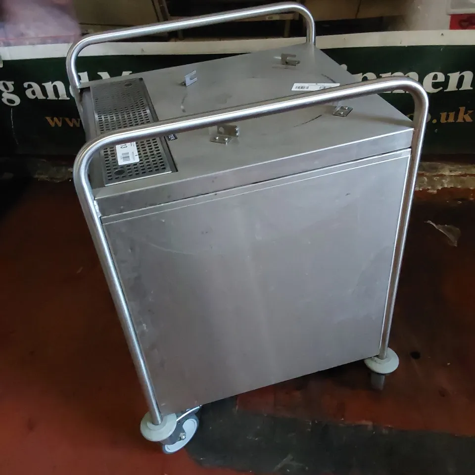 COMMERCIAL STAINLESS STEEL CATERING TROLLEY 