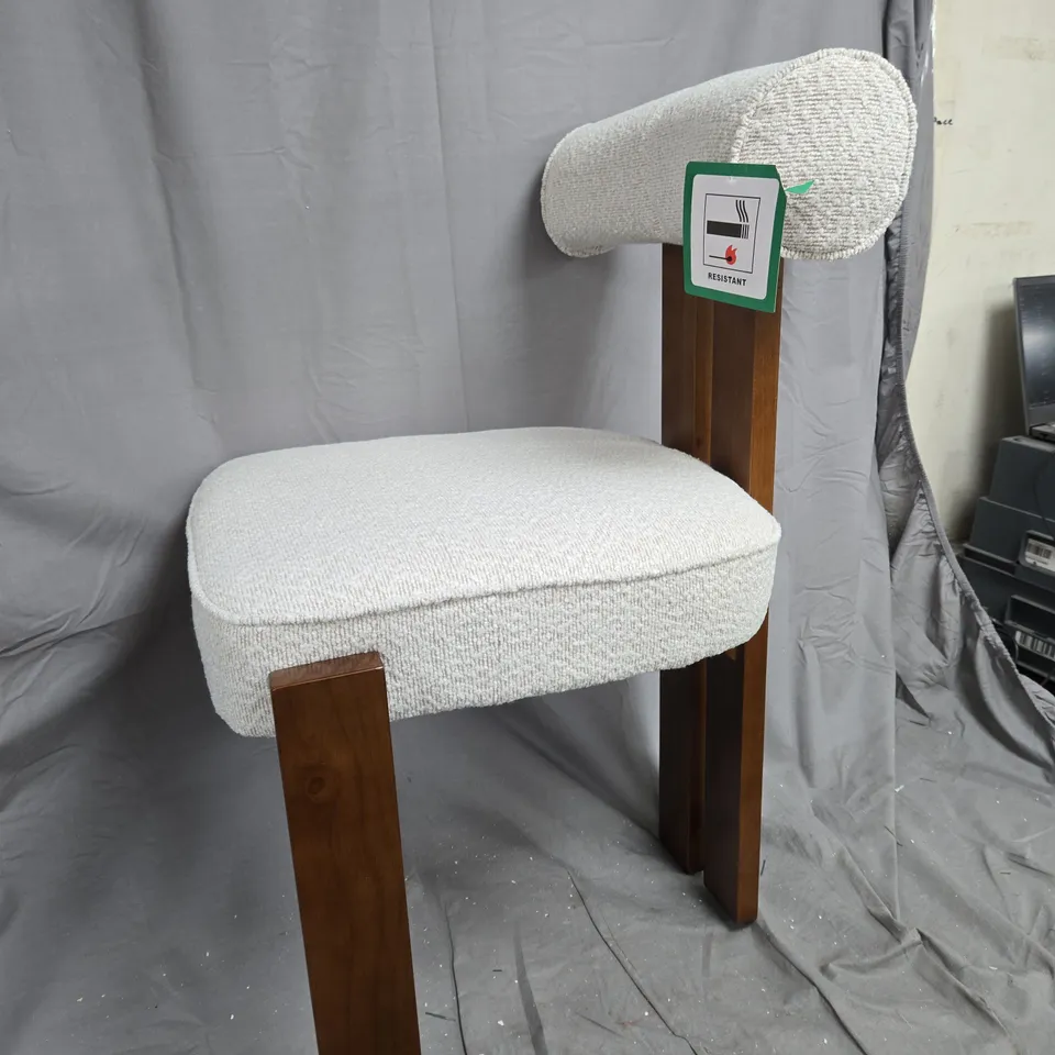 BOXED DINING CHAIR IN WHITE (MISSING LEG) - COLLECTION ONLY