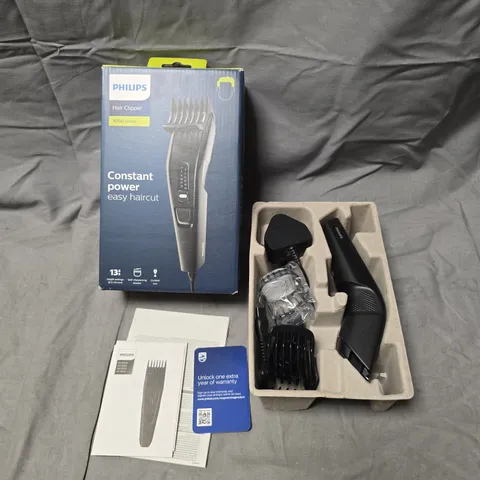 PHILIPS HAIR CLIPPER 3000 SERIES – BOXED WITH ATTACHMENTS
