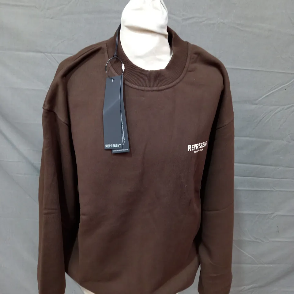 REPRESENT OWNERS CLUB BROWN SWEATSHIRT - SMALL