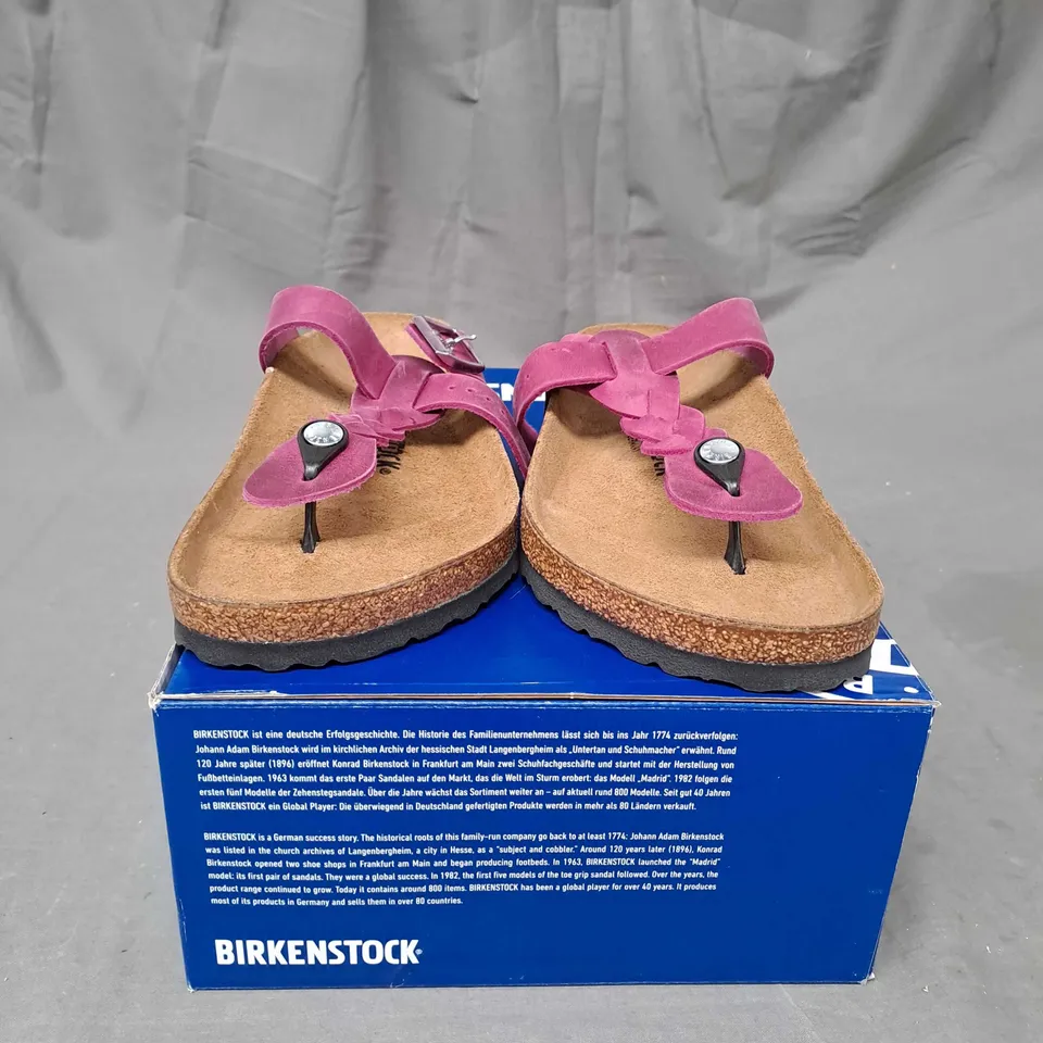 BOXED BIRKENSTOCK GIZEH LEOI BRAIDED SANDALS SIZE 7.5