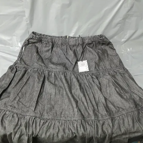 THE WHITE STUFF MIA MIDI SKIRT BLACK SIZE 16
