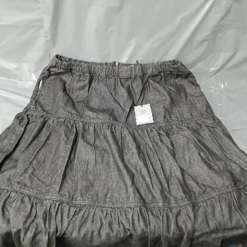 THE WHITE STUFF MIA MIDI SKIRT BLACK SIZE 16
