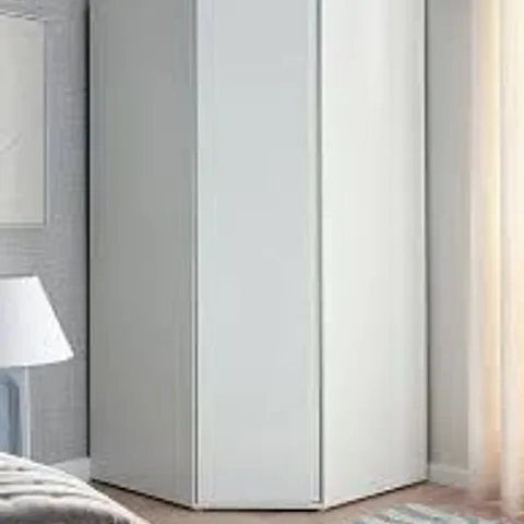 BOXED LISSON CORNER WARDROBE - WHITE (3 BOXES)