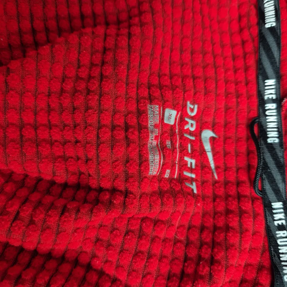 NIKE DRI-FIT RUNNING JACKET – RED, MEN'S XL