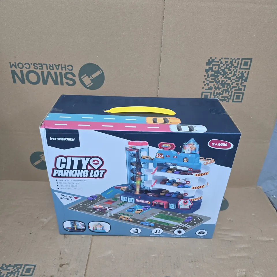 BOXED KOMKEY CITY PARKING LOT TOY SET