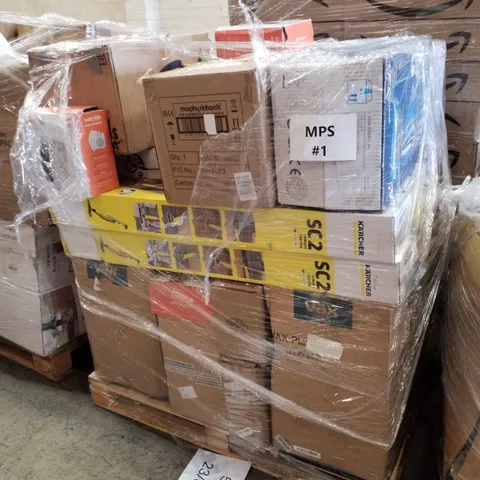 PALLET OF APPROXIMATELY 30 UNPROCESSED RAW RETURN HOUSEHOLD AND ELECTRICAL GOODS TO INCLUDE