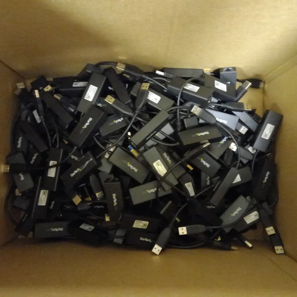BOX OF APPROX 25 STARTECH USB 3.0 TO GIGABIT ETHERNET ADAPTORS