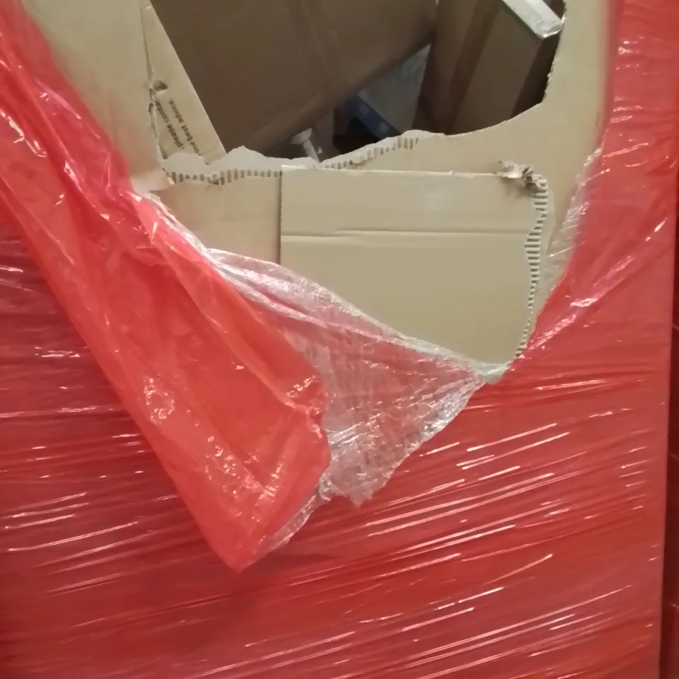 PALLET OF ASSORTED HOUSEHOLD GOODS AND PRODUCTS TO INCLUDE;AUTOMATIC CAT LITTER BOX,BATHROOM CABINET,MIRROR CABINET