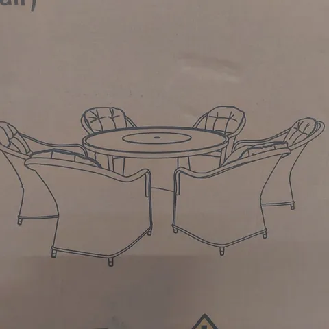BOXED FLORIDA SET OF 6 OUTDOOR GARDEN CHAIRS // PLEASE NOTE TABLE NOT INCLUDED (2 BOXES)