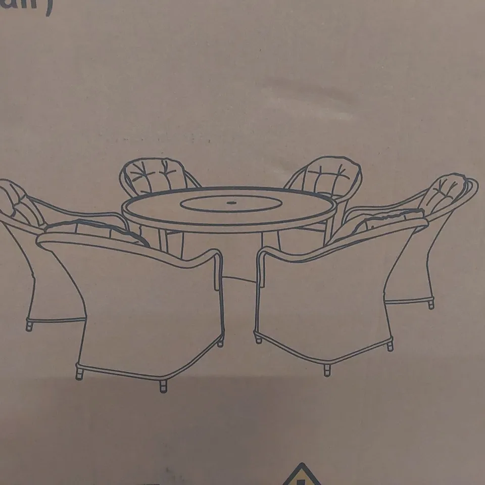 BOXED FLORIDA SET OF 6 OUTDOOR GARDEN CHAIRS // PLEASE NOTE TABLE NOT INCLUDED (2 BOXES)