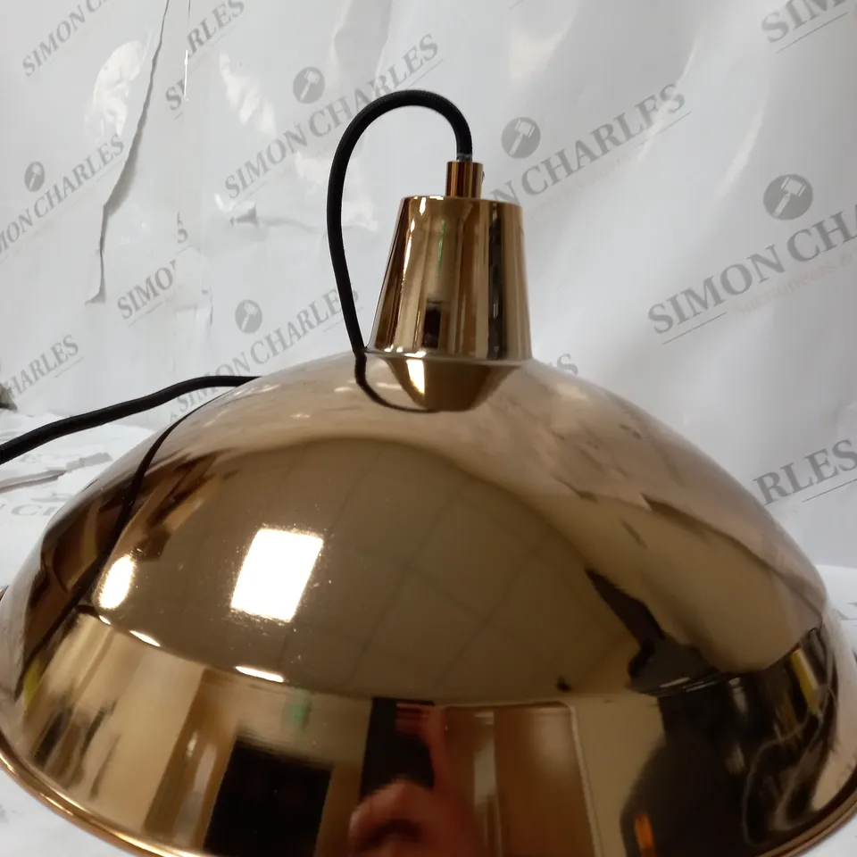 BOXED MANISON 1 LIGHT INVERTED PENDANT COPPER SHADE 
