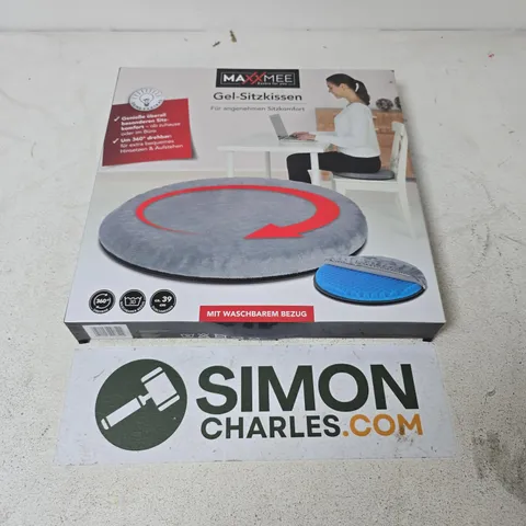 BOXED MAXMEE 360-DEGREE ROTATING GEL SEAT CUSHION