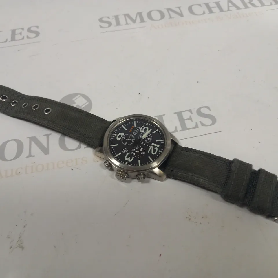 CITIZEN ECO-DRIVE WATCH WITH CANVAS STRAP