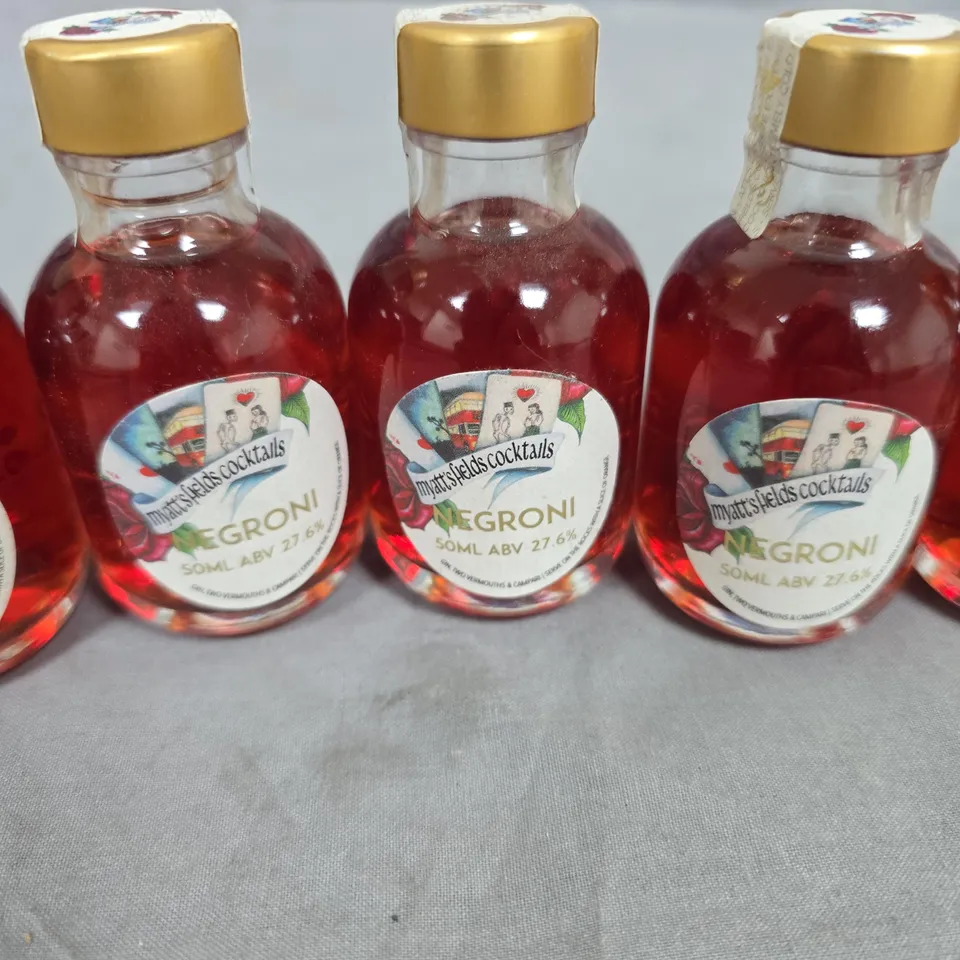 SET OF 5 MINIATURE NEGRONI COCKTAIL BOTTLES 50 ML 
