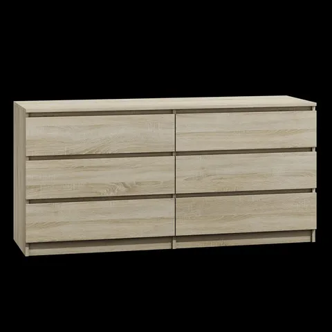 BOXED CROFT 6 DRAWER 140CM W CHEST -2 BOXES-