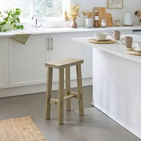 BOXED ENOLA COUNTER HEIGHT BARSTOOL, RUSTIC OAK (1 BOX)