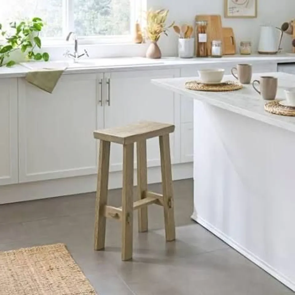 BOXED ENOLA COUNTER HEIGHT BARSTOOL, RUSTIC OAK (1 BOX)
