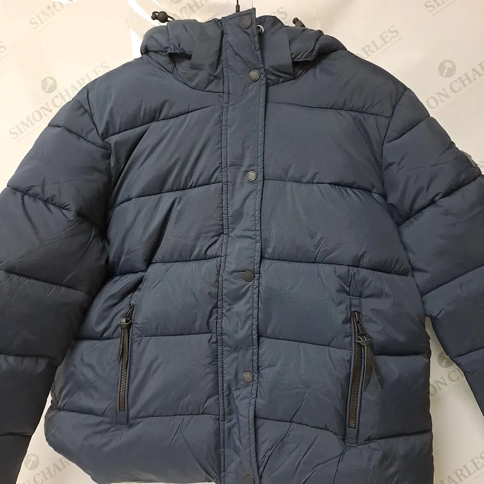 SUPERDRY JPN HEAVY PADDED JACKET IN NAVY - UK 14