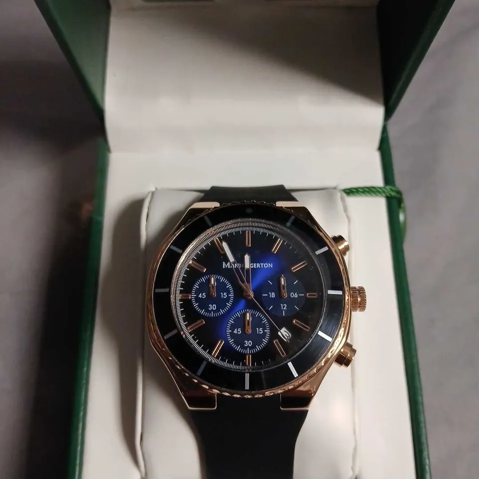 BOXED MANN EGERTON LIMITED EDITION HAND-ASSEMBLED ASTRO QUARTZ WATCH
