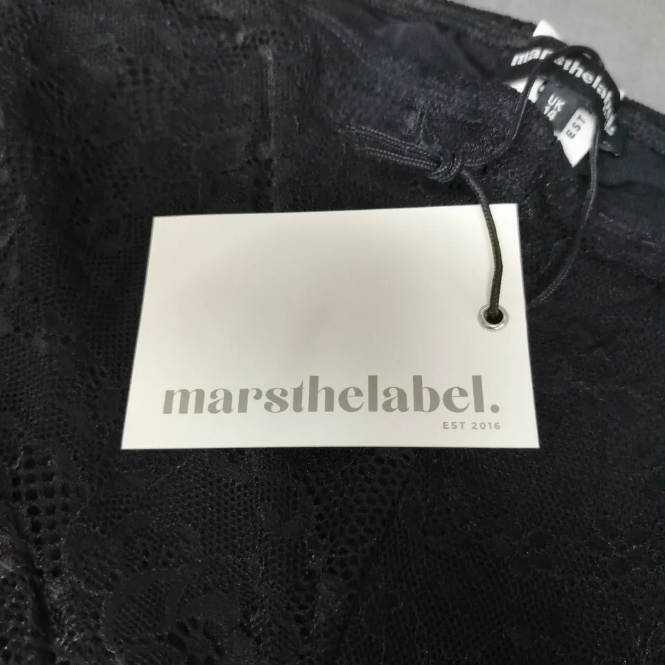 MARS THE LABEL BLACK LACE SHORTS SIZE 14 