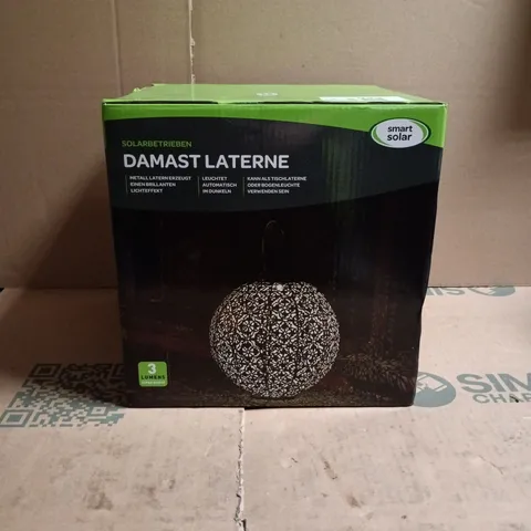 SMART SOLAR DAMASQUE LANTERN BOXED GARDEN