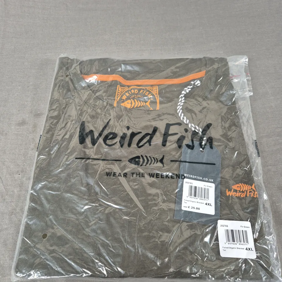 BAGGED WEIRD FISH BRANDED TEE - SIZE 4XL