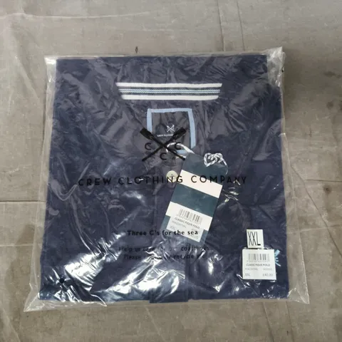 BAGGED CREW CLOTHING COMPANY CLASSIC PIQUE POLO IN NAVY SIZE XXL